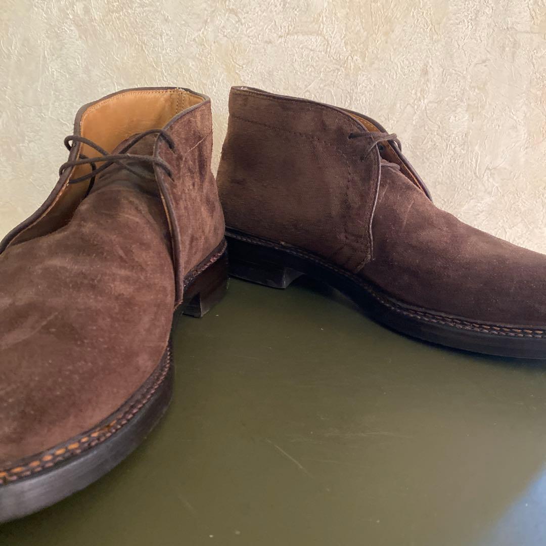 靴 ALDEN 1379 Brown Suede Chukka 7D 1/2