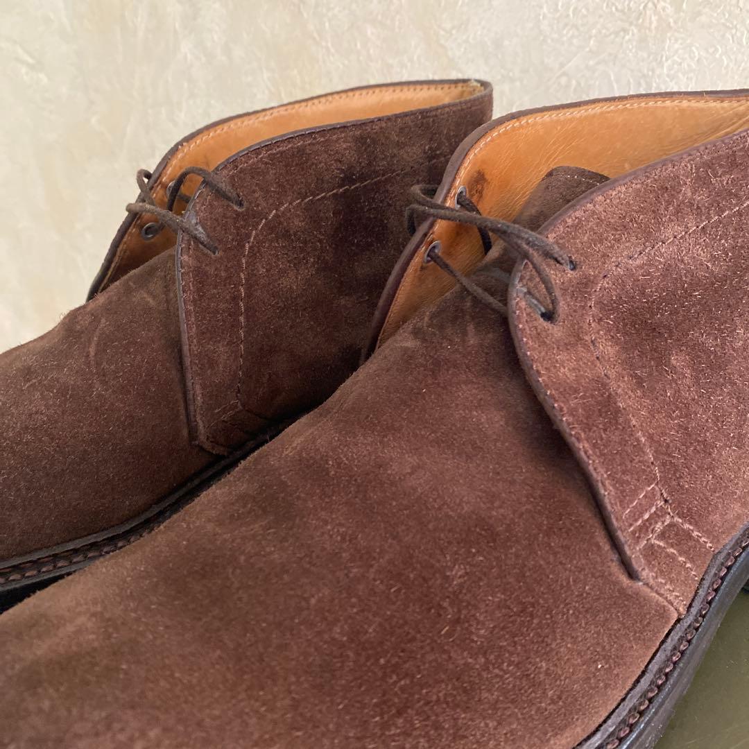 靴 ALDEN 1379 Brown Suede Chukka 7D 1/2