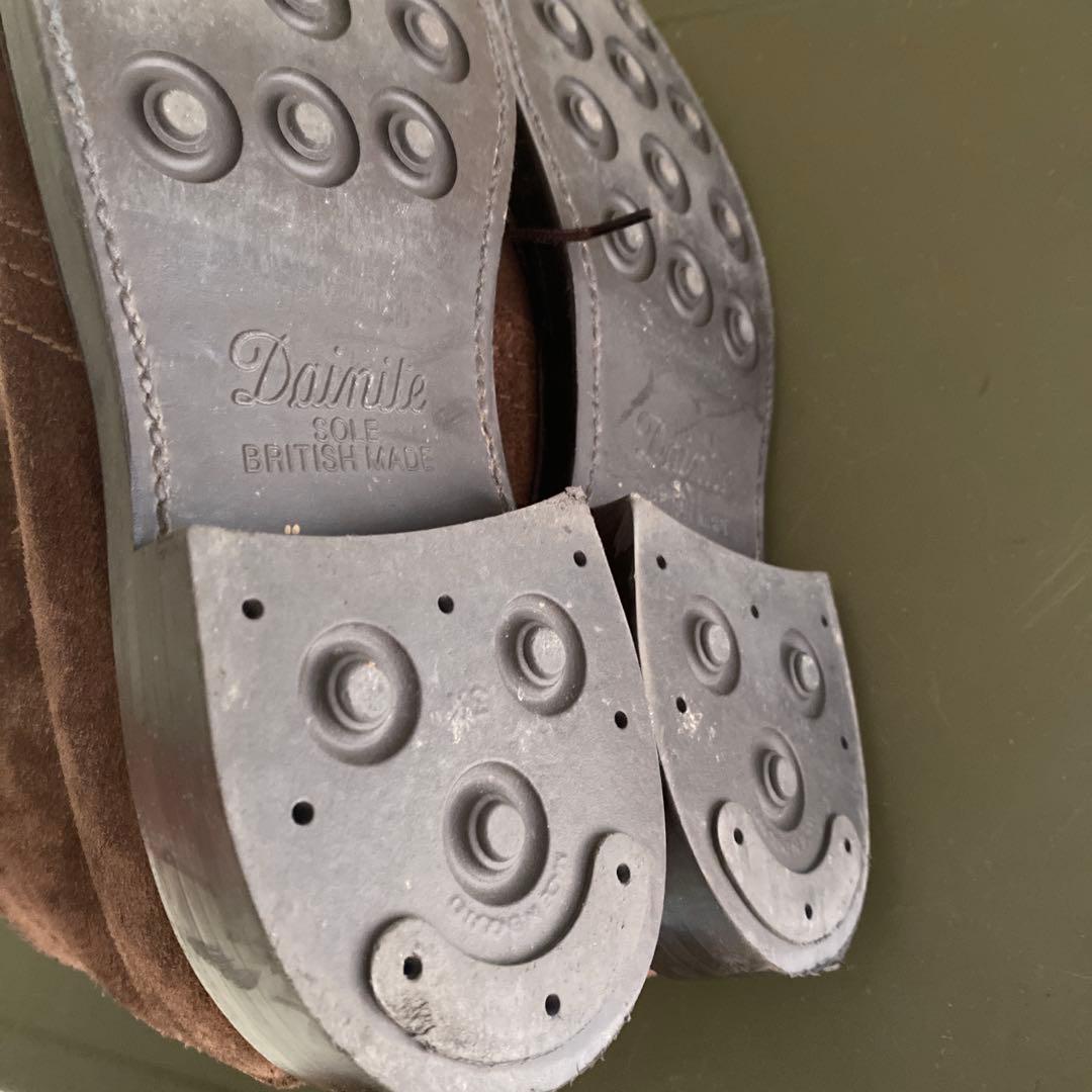 靴 ALDEN 1379 Brown Suede Chukka 7D 1/2