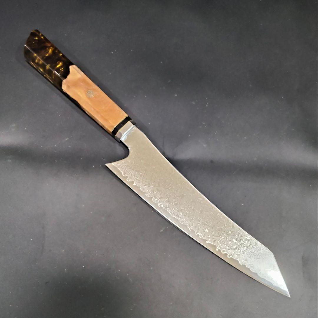 魚捌き 鬼反り 剣型 切付型 牛刀 V金10号 67層ダマスカス 包丁 八角柄