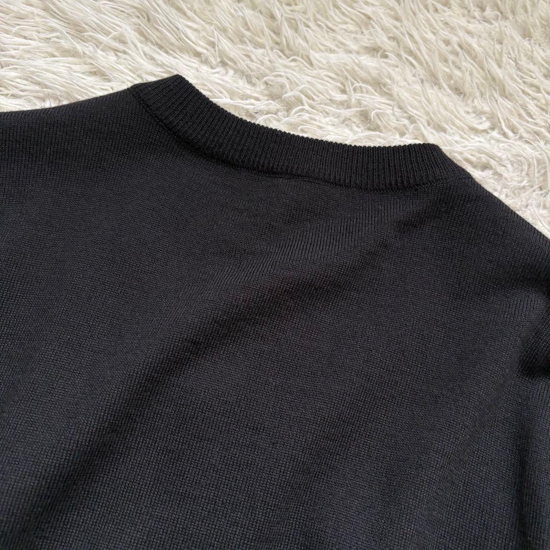 極美品　サルヴァトーレフェラガモ アンサンブル ニット 　シルク　ウール　黒