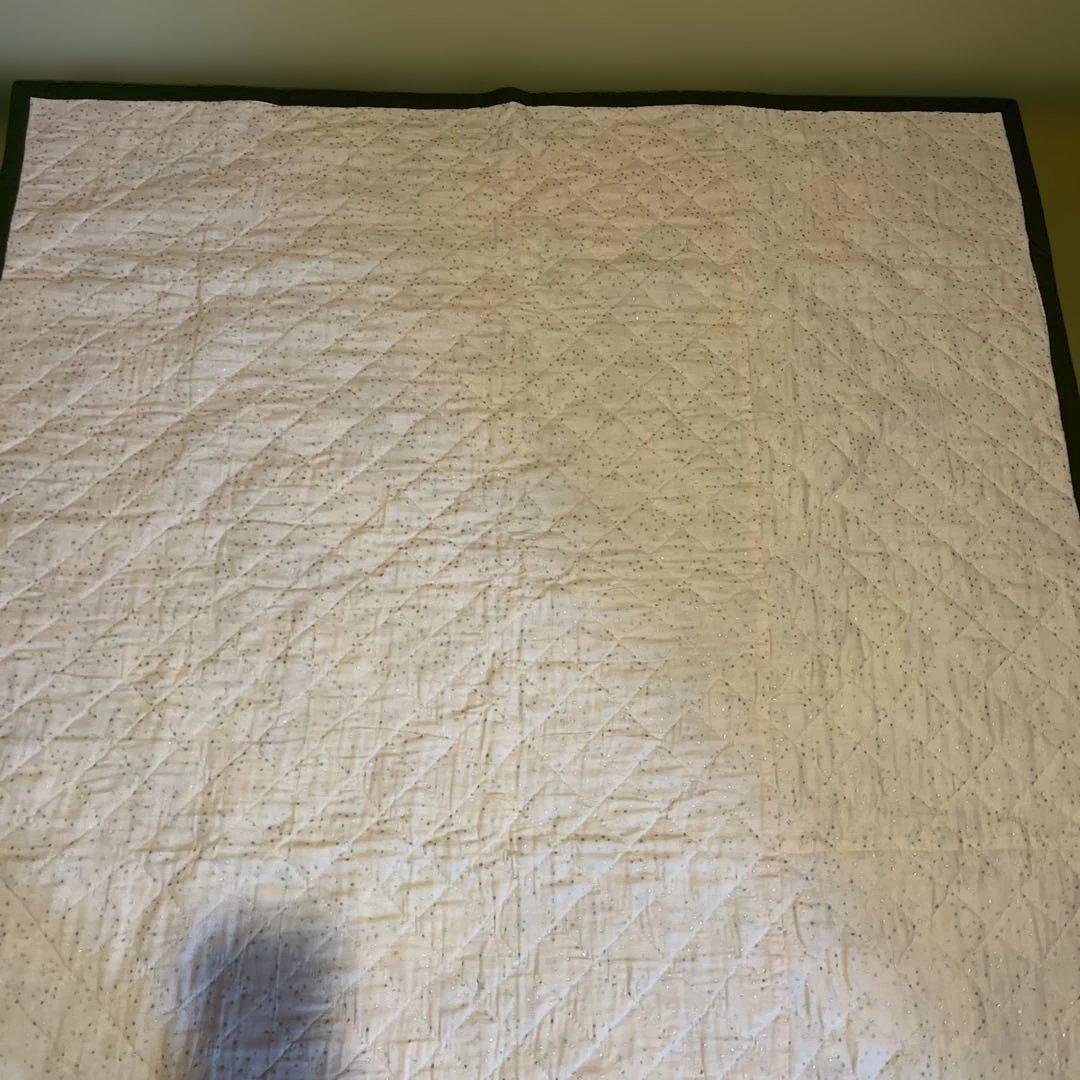 値下げ！手縫いパッチワーク　ベッドカバー(特大)　230×130㎝ おまけ付き