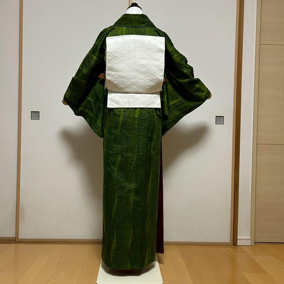 く*ん様 モ43 未使用近い　美品　袷　紬　ぜんまい紬系　色紬　小紋　フルセット