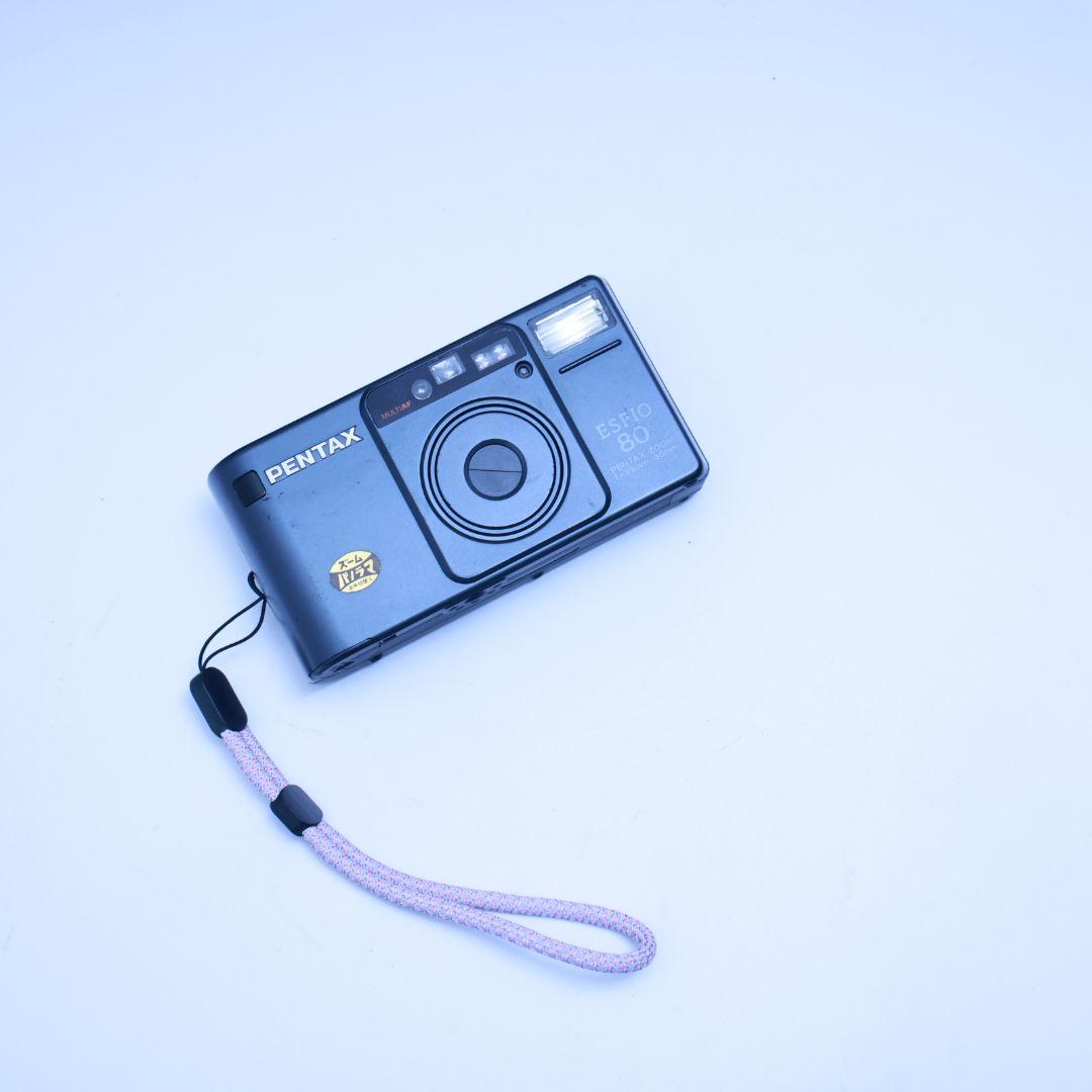 フィルムカメラ PENTAX ESPIO80 電池付き　黒