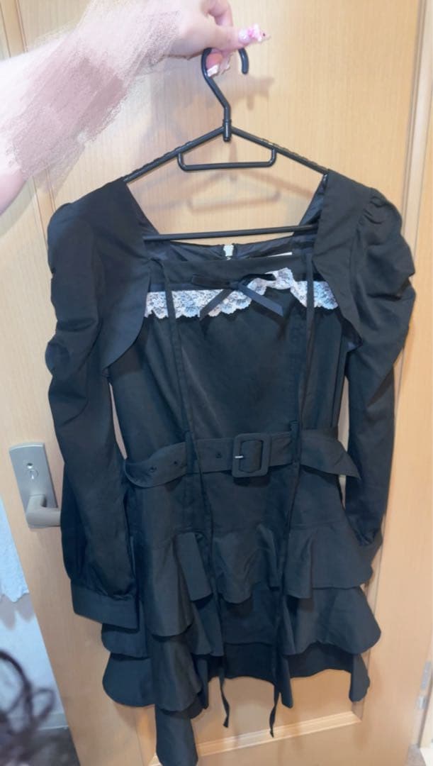 ♥ ティアードフリル長袖ミニワンピース pium