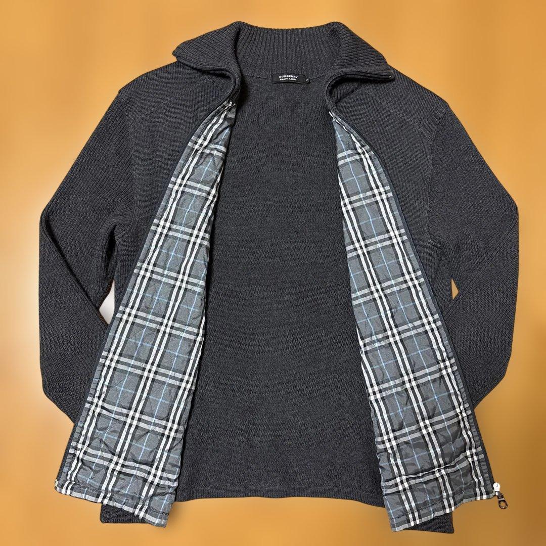 BURBERRY BLACK LABEL ドライバーズニットジャケット