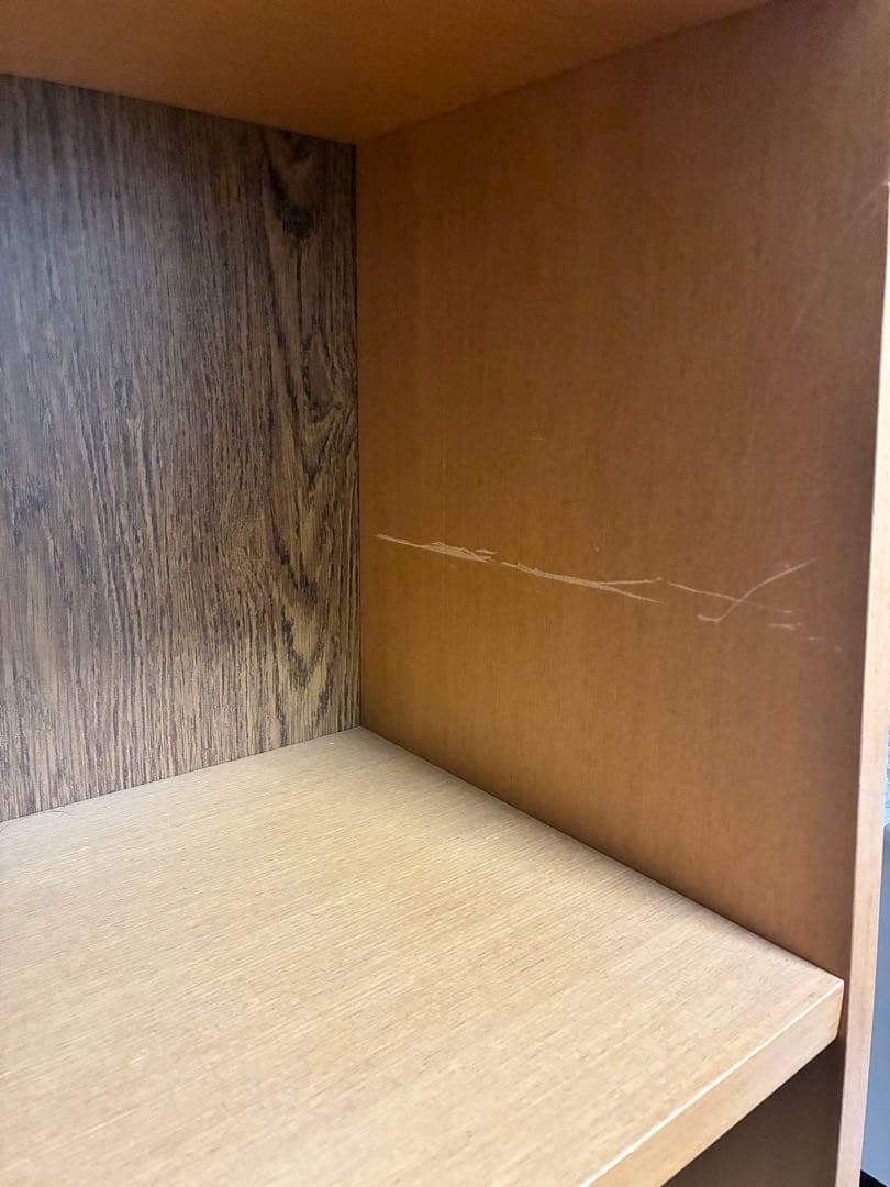 ナチュラル木製5段本棚