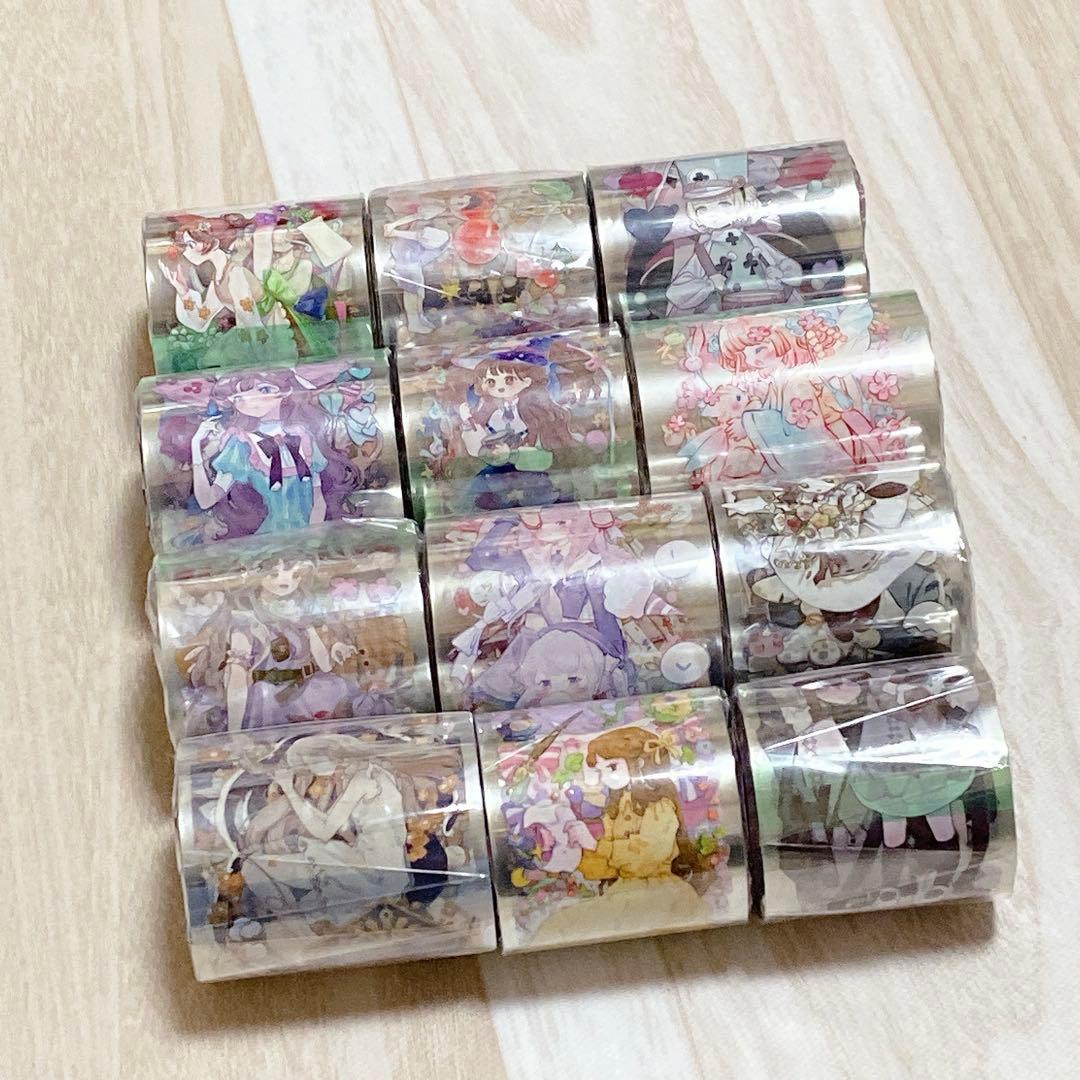雪**様 マスキングテープ 人物マステ 新品未使用 まとめ売り 12個セット
