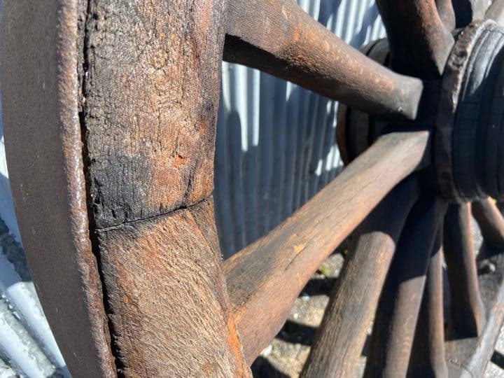 でかい 木製車輪 110センチ アンティーク