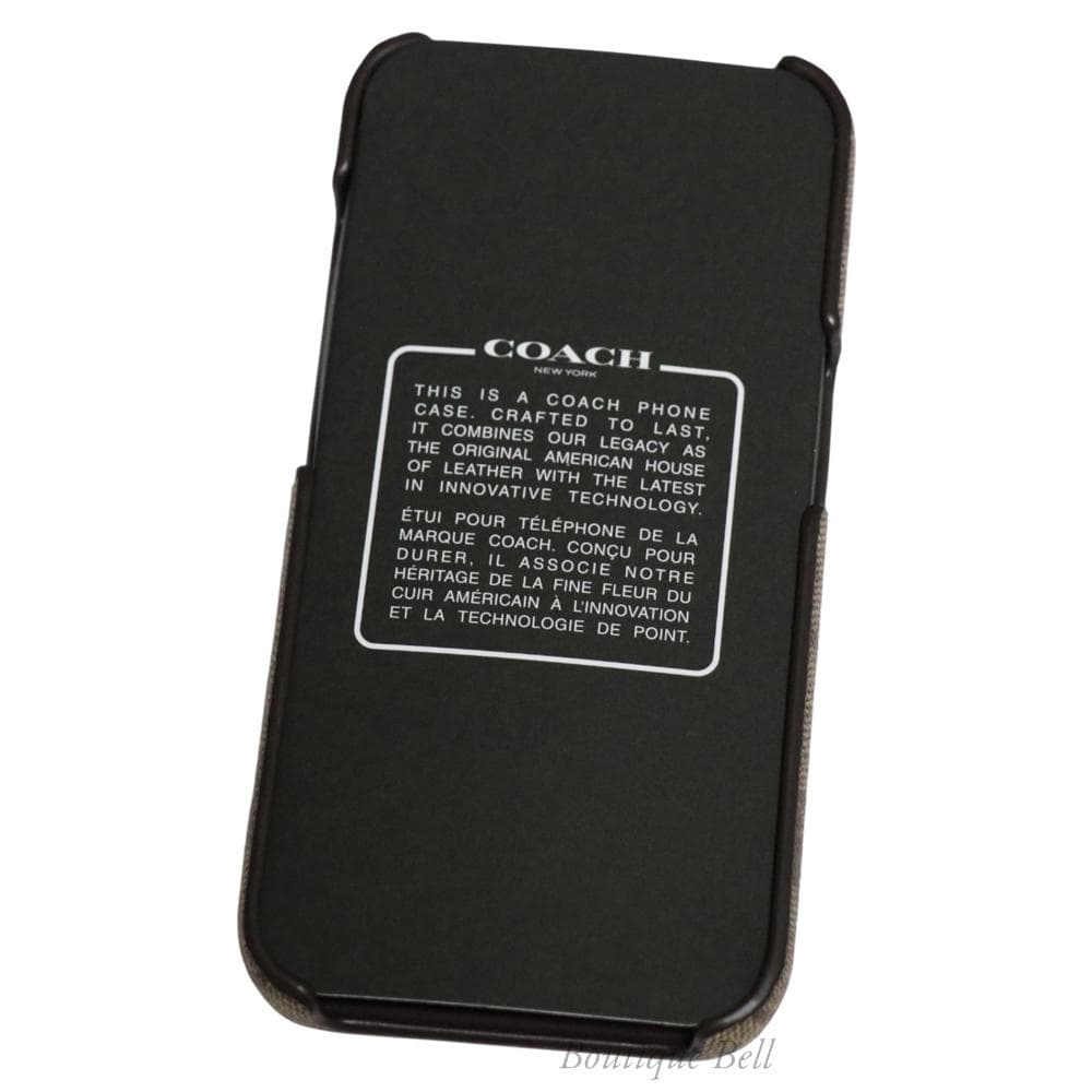 【コーチ】シグネチャー PVC iPhone15Pro ケース カーキ