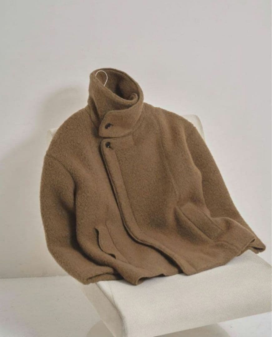 Todayful スタンドカラーブークレジャケット　ベージュ38