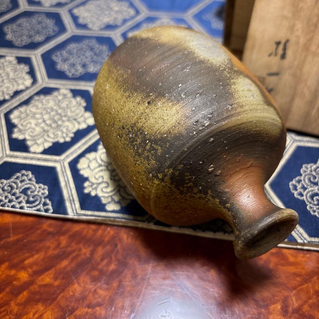 陶器花瓶と木箱セット