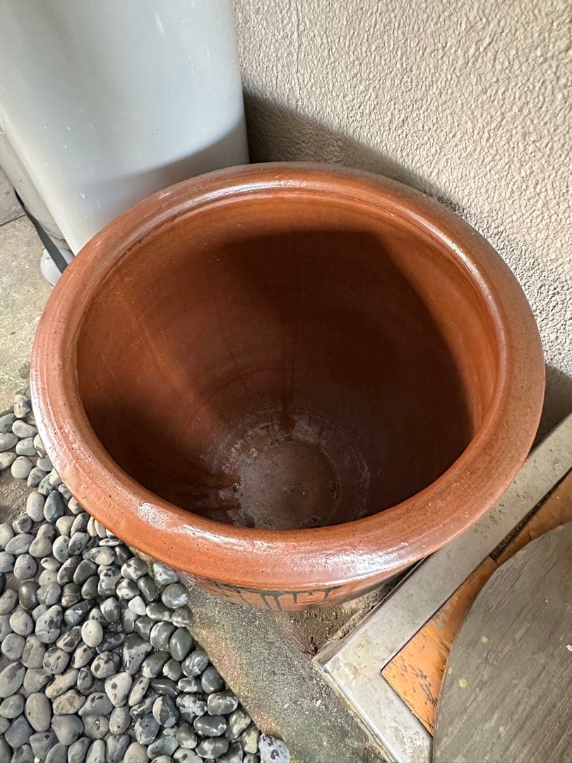 大型水甕 58cm×60cm 甕 巨大壷 水瓶 睡蓮鉢 めだか鉢 金魚鉢 古民具