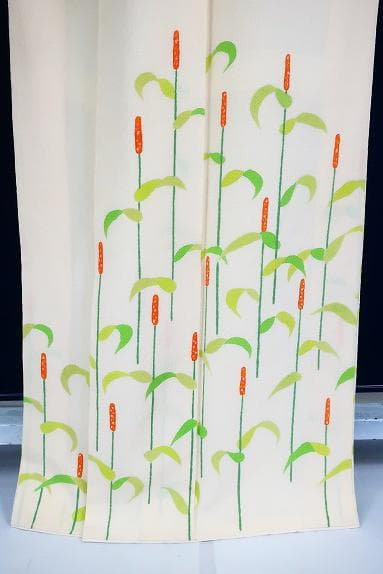 ★専用★未使用品 付下げ アイボリー 蒲の穂 身丈160cm 裄丈67cm