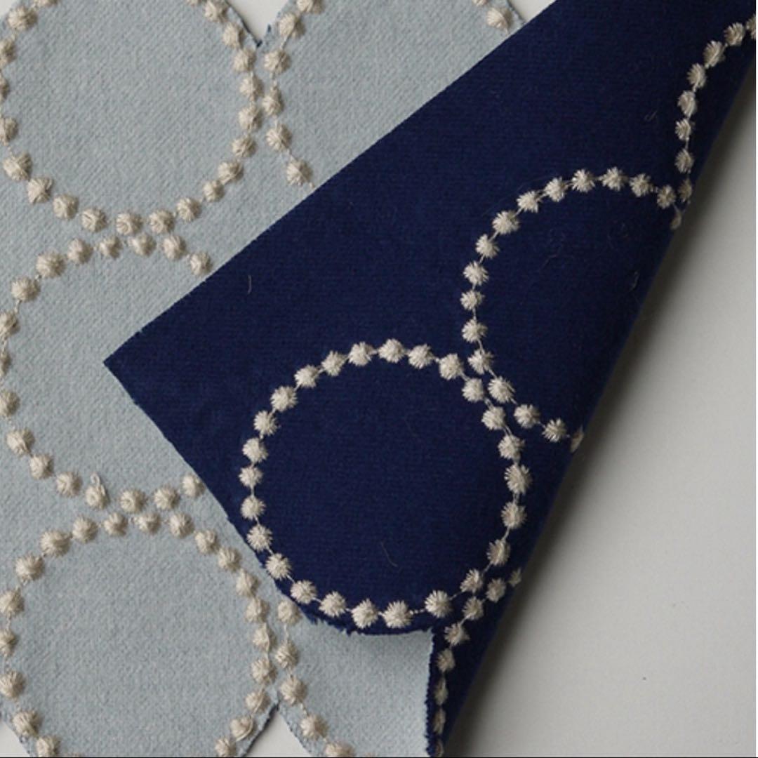 ミナペルホネン スツール タンバリン 丸脚 【ライトグレー/ネイビー】 椅子