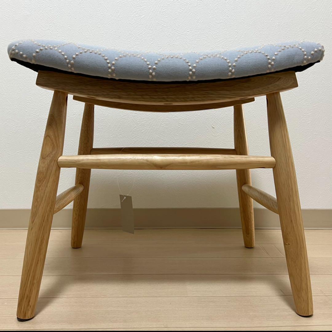 ミナペルホネン スツール タンバリン 丸脚 【ライトグレー/ネイビー】 椅子