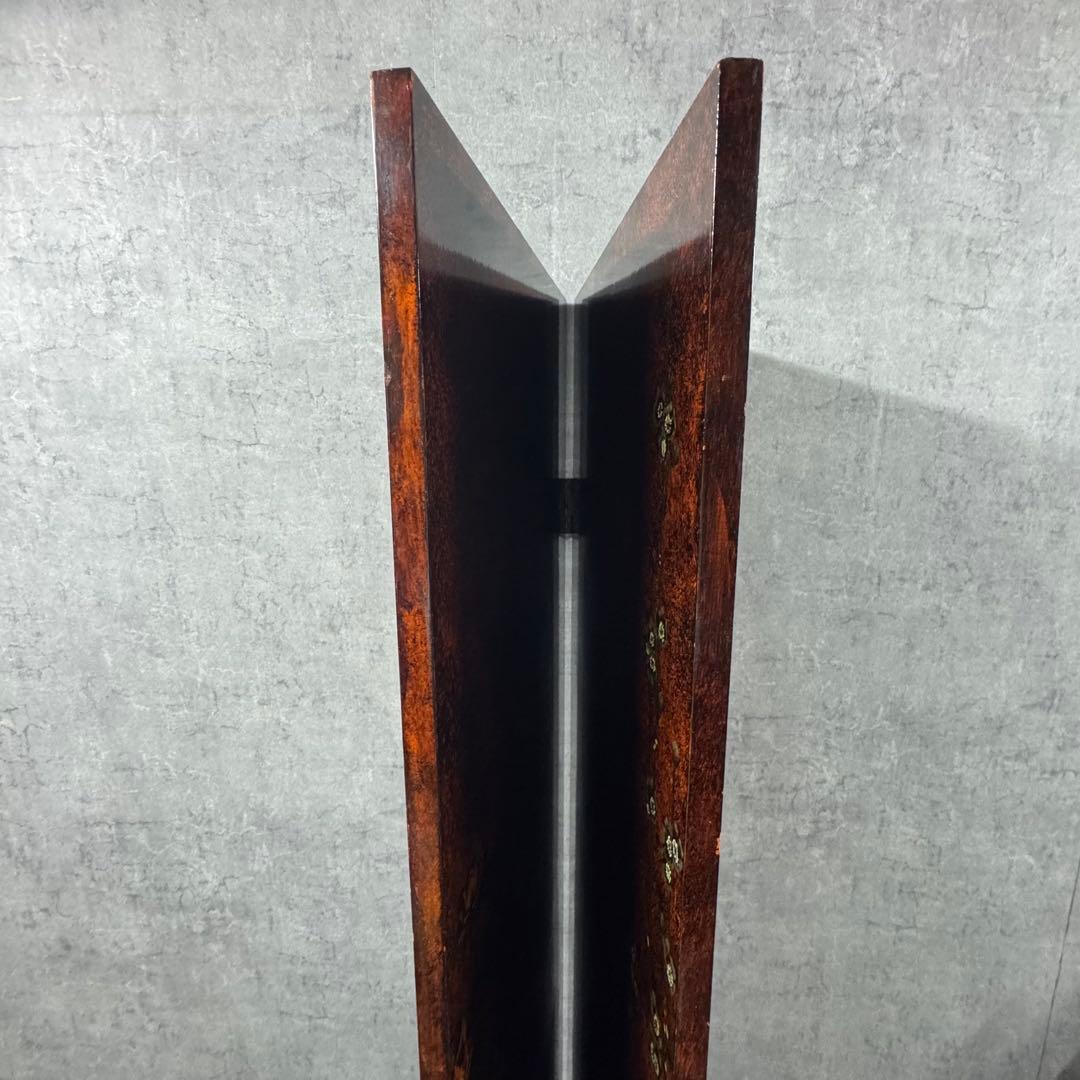 アンティーク　屏風　衝立　パーティション　花鳥　装飾　飾り　中国家具