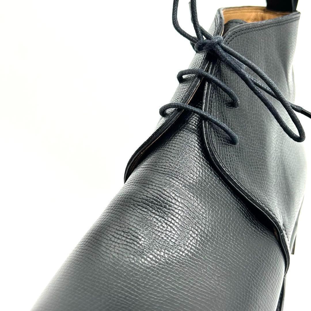 未使用級　エルメス　HERMES （35.5） 革靴　レザーチャッカブーツ　黒