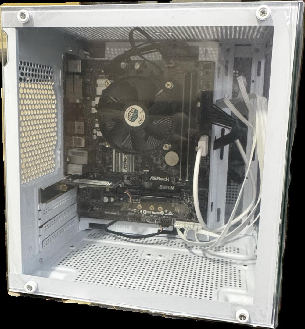 ⭐︎値下げ⭐︎ ホワイト小型PC ２面全面ガラス ※ゲーミングPCへスペックアップ可