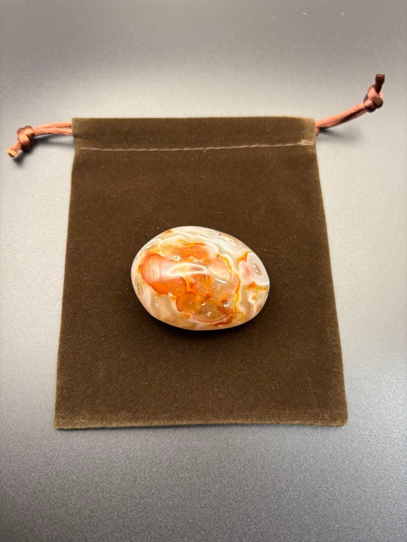 命根石　パワーストーン　瑪瑙 握りお守り(5)