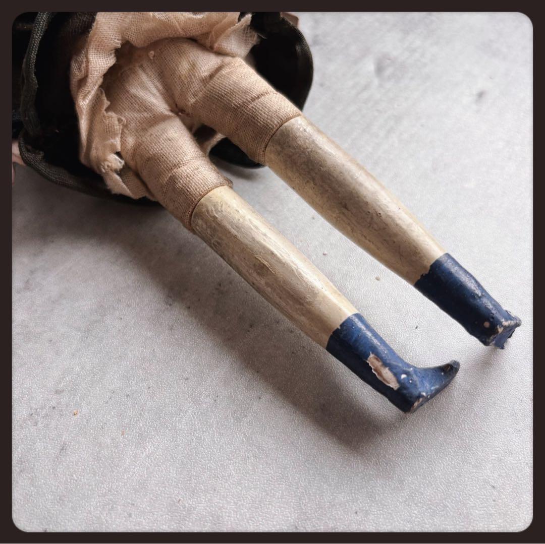 レアアンティーク　 ブロンドの男の子 ショルダーヘッドワックスドール