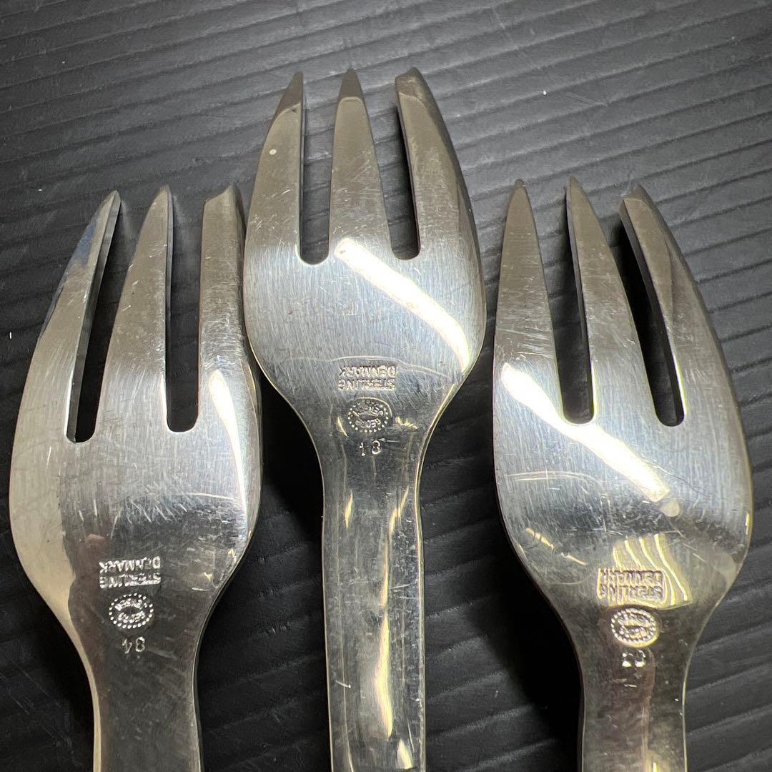 ジョージジェンセン　最高級ブロッサム　デザートフォーク　7本　202g 共袋