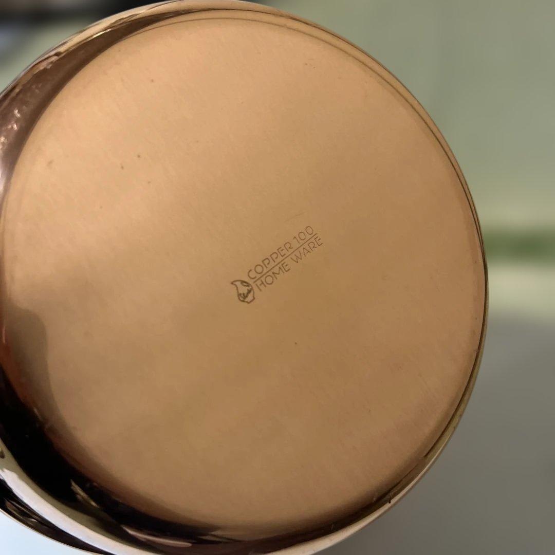 ばんや鍋　COPPER100 銅鍋　純銅　鍋　新品　未使用　木蓋付 山菜鍋