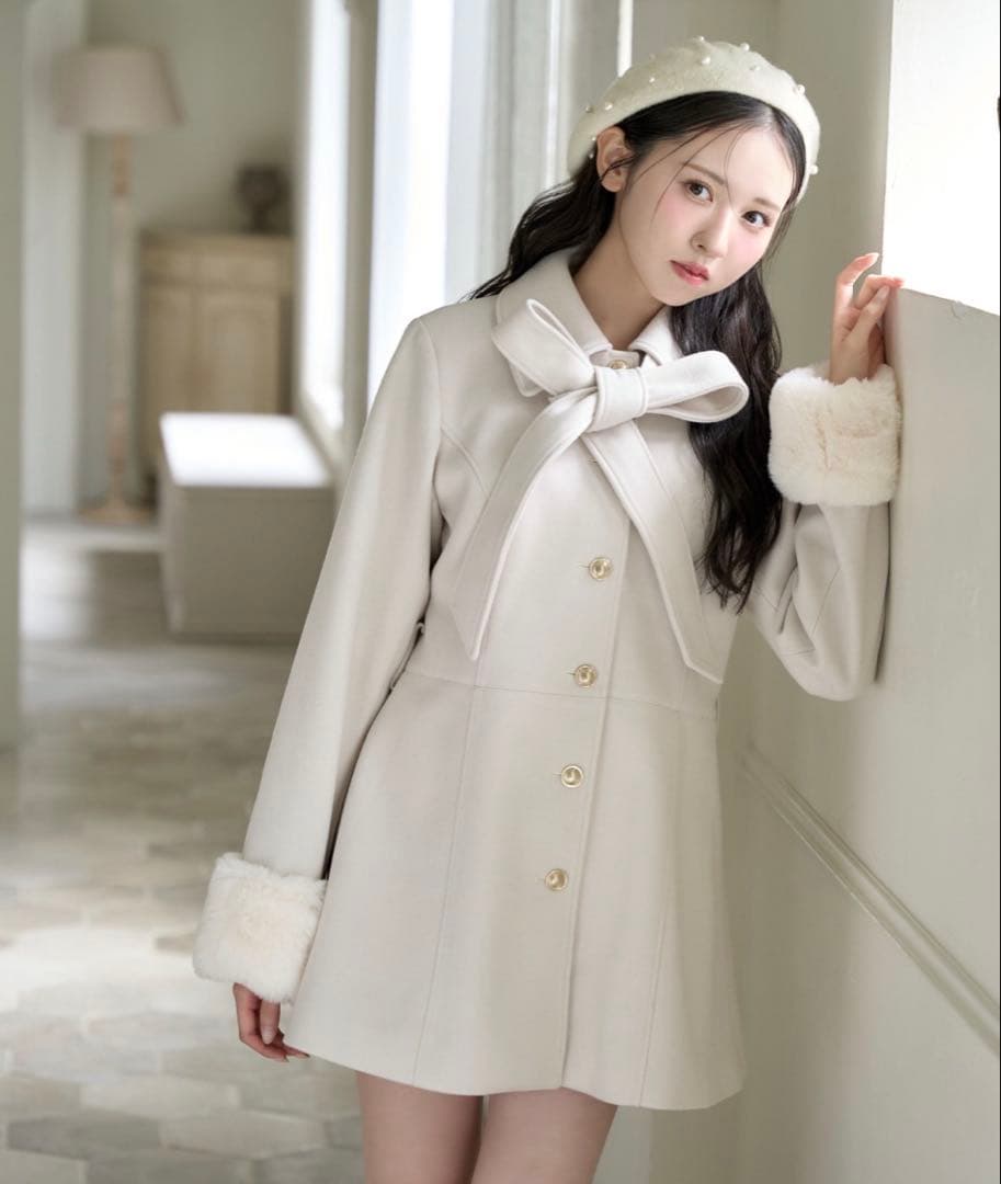 one after another NICE CLAUPリボンミドルコート　S