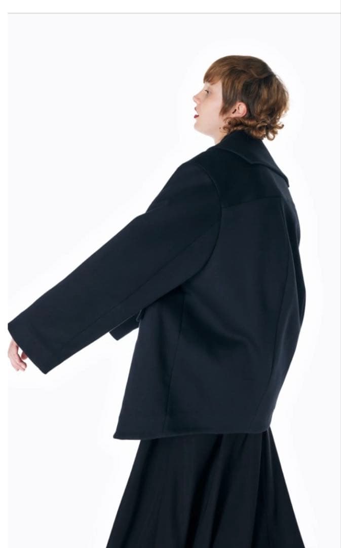 エンフォルド FLAT-COLLAR SILHOUETTE COAT