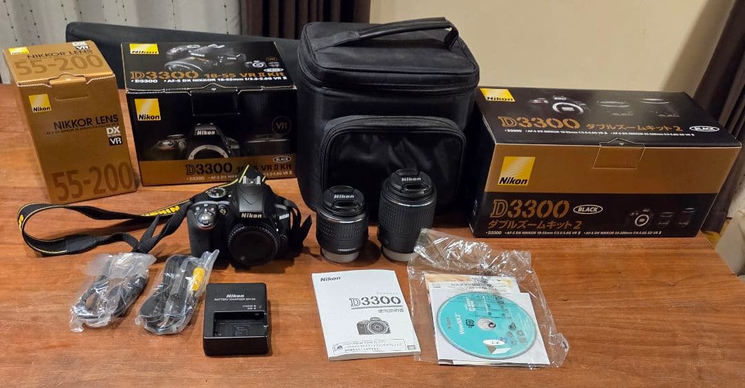 Nikon D3300 ダブルズームキット、カメラバッグセット