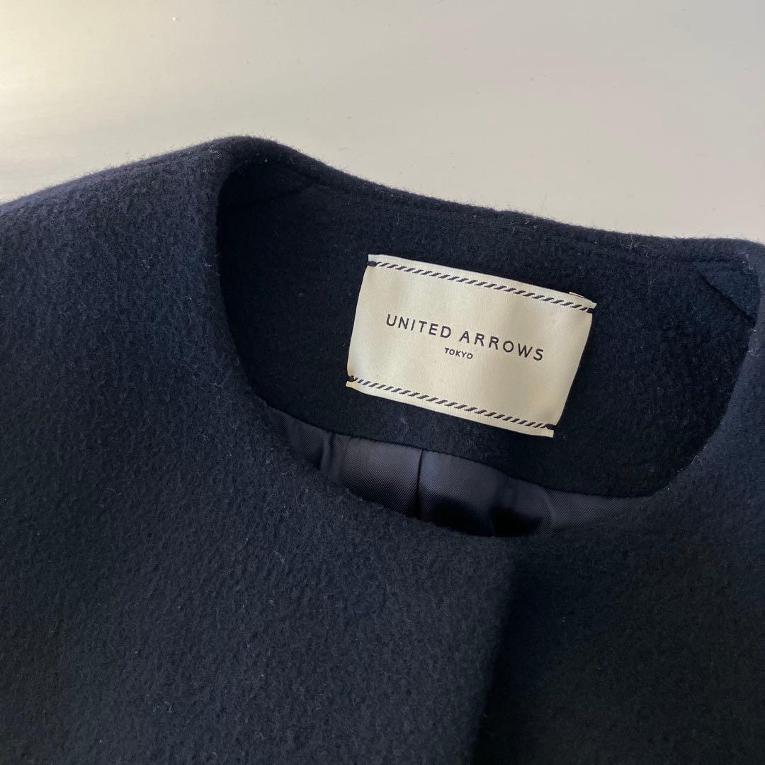 美品☆定価16.5万UNITED ARROWSファーポケット コート 36
