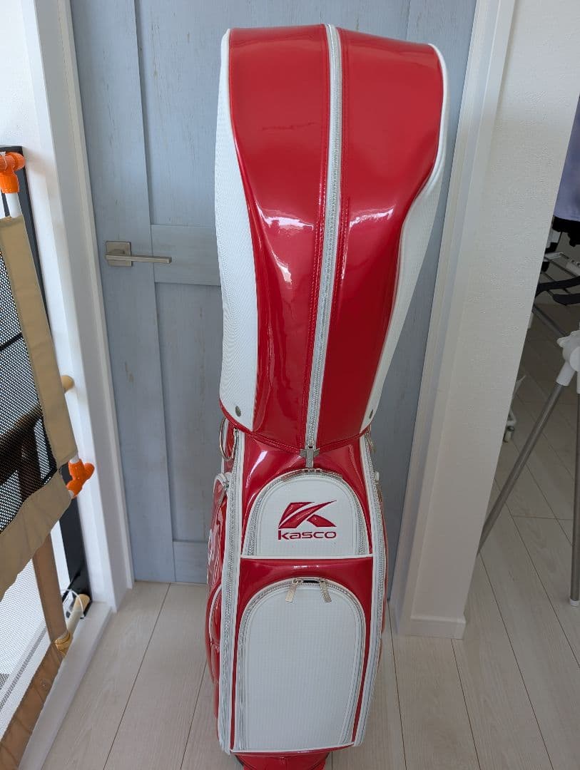Kasco キャディバッグ 赤/白