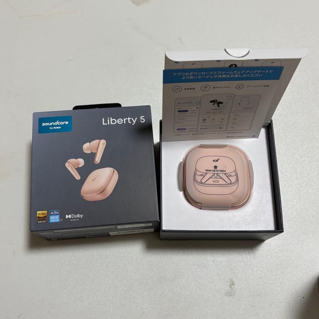 Soundcore Liberty5 ワイヤレスイヤホン　アプリコットピンク