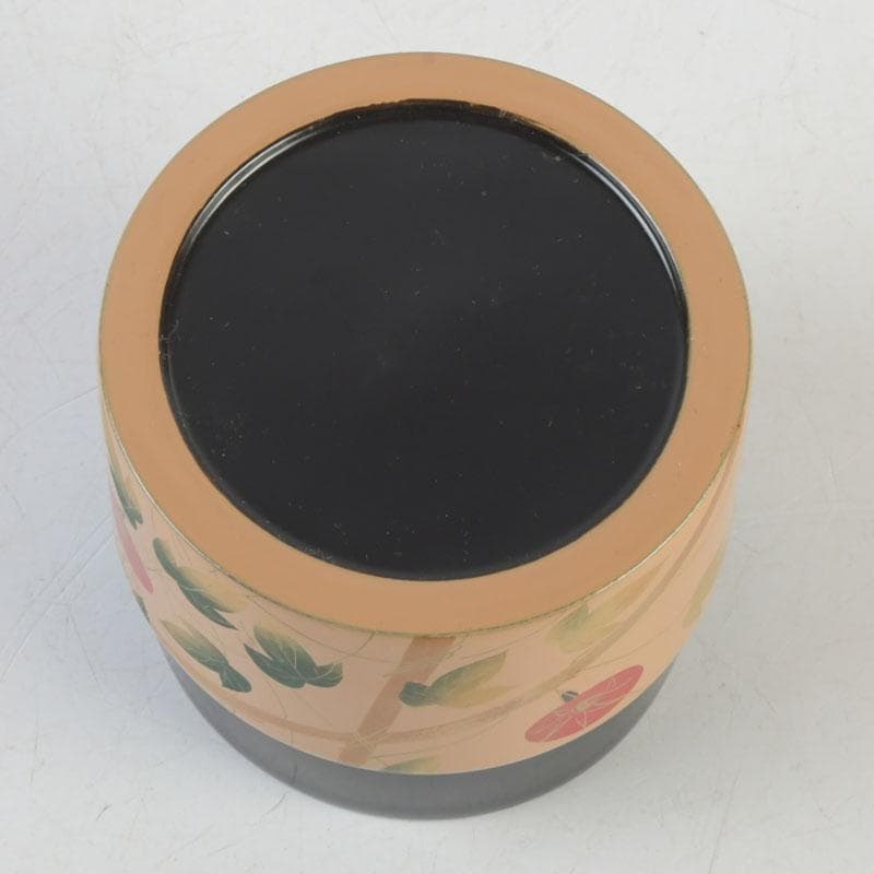 茶道具　塗師　翠甫作　朝顔蒔絵　茶器　共箱　V　9901