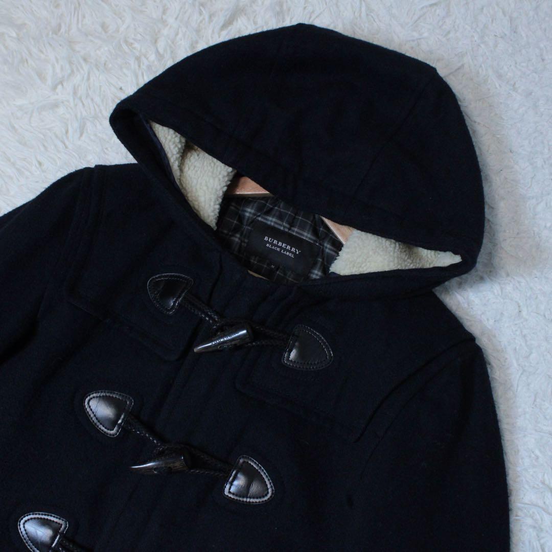 BURBERRRY バーバリーブラックレーベル ウール ダッフルコート M 紺
