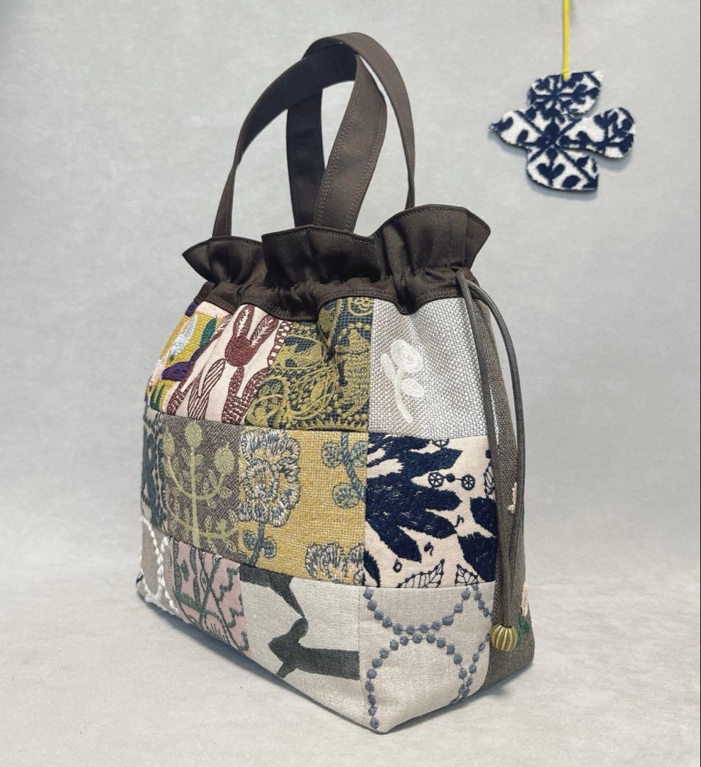 ハンドメイド　ミナペルホネン　巾着トート⑅︎◡̈︎* 15ピースパッチ
