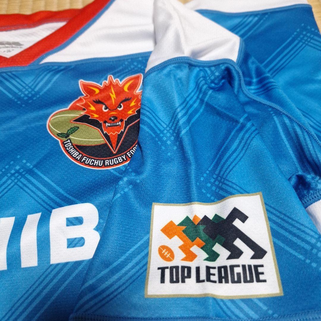 TOSHIBA ラガーシャツ 青