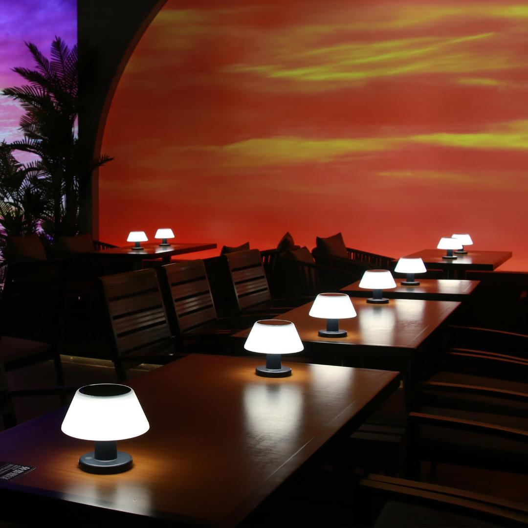 ソーラーライト LEDランタン USB充電 自動点灯 防水 単結晶 卓上