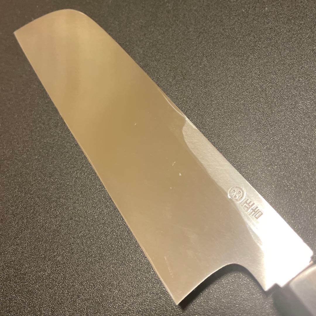 薄刃包丁 7.5寸 刃渡約226 mm 白ニ鋼　黒檀柄