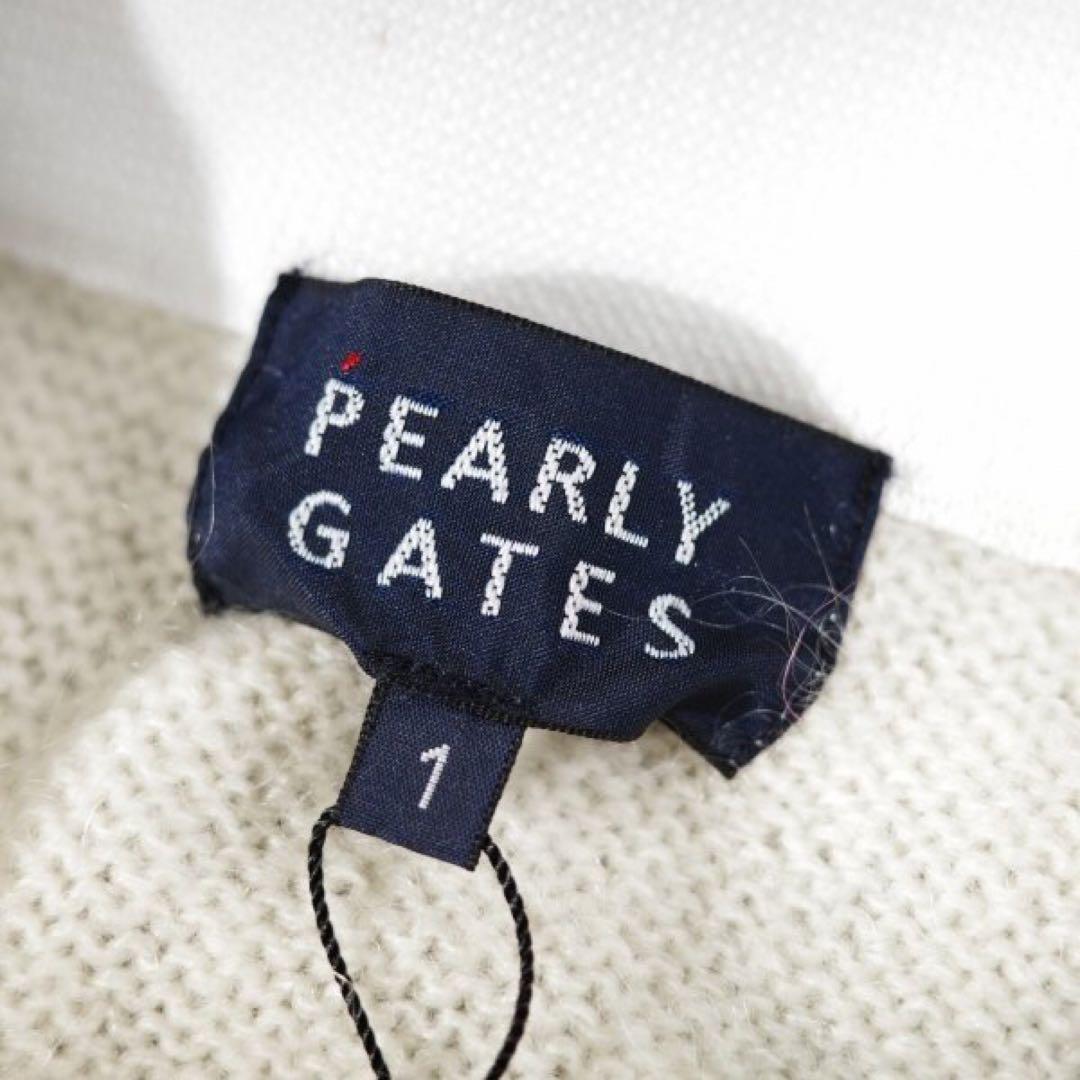 【PEARLY GATES】秋冬モヘヤ混 羊毛ニットスカートカラフルロゴ・1番M