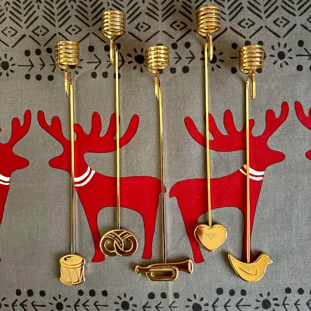 【未使用希少】  クリスマスキャンドルホルダー 5種セット