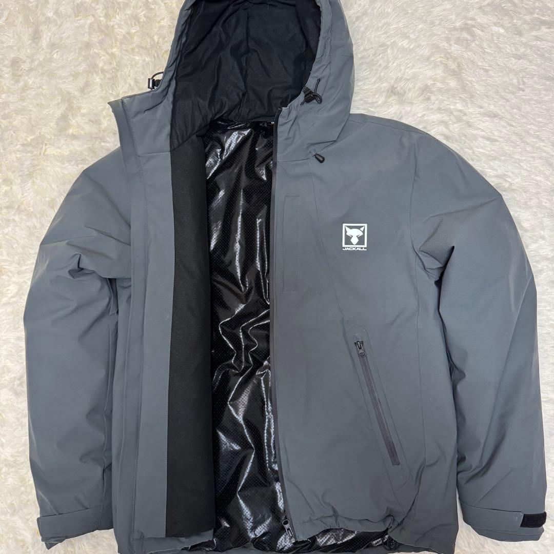 ▼JACKALL/ジャッカル▼中綿ジャケット▼グレー▼アウトドア▼Lサイズ