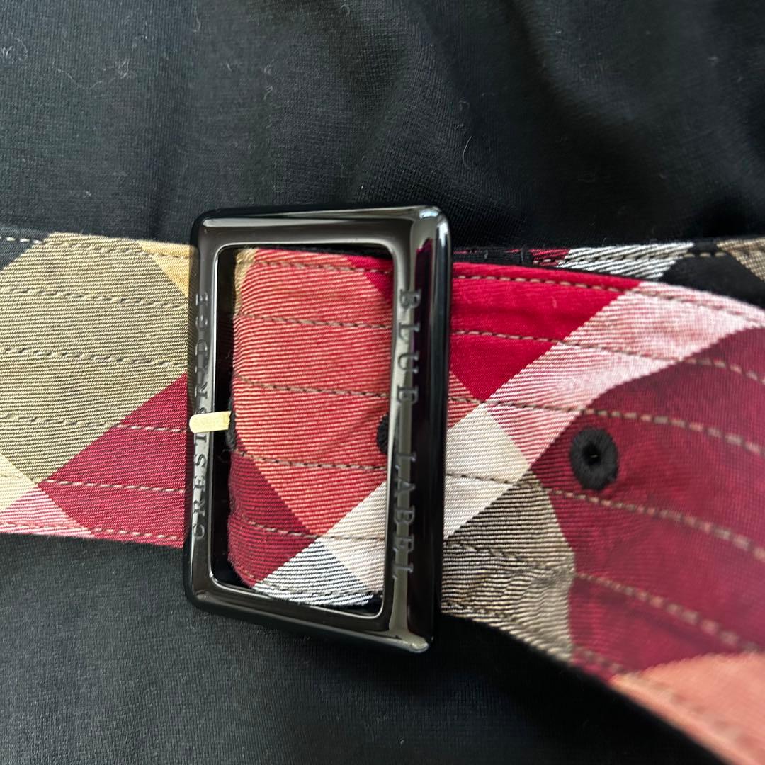 【極美品】ブルーレーベル クレストブリッジ ベルト付き フレアワンピース