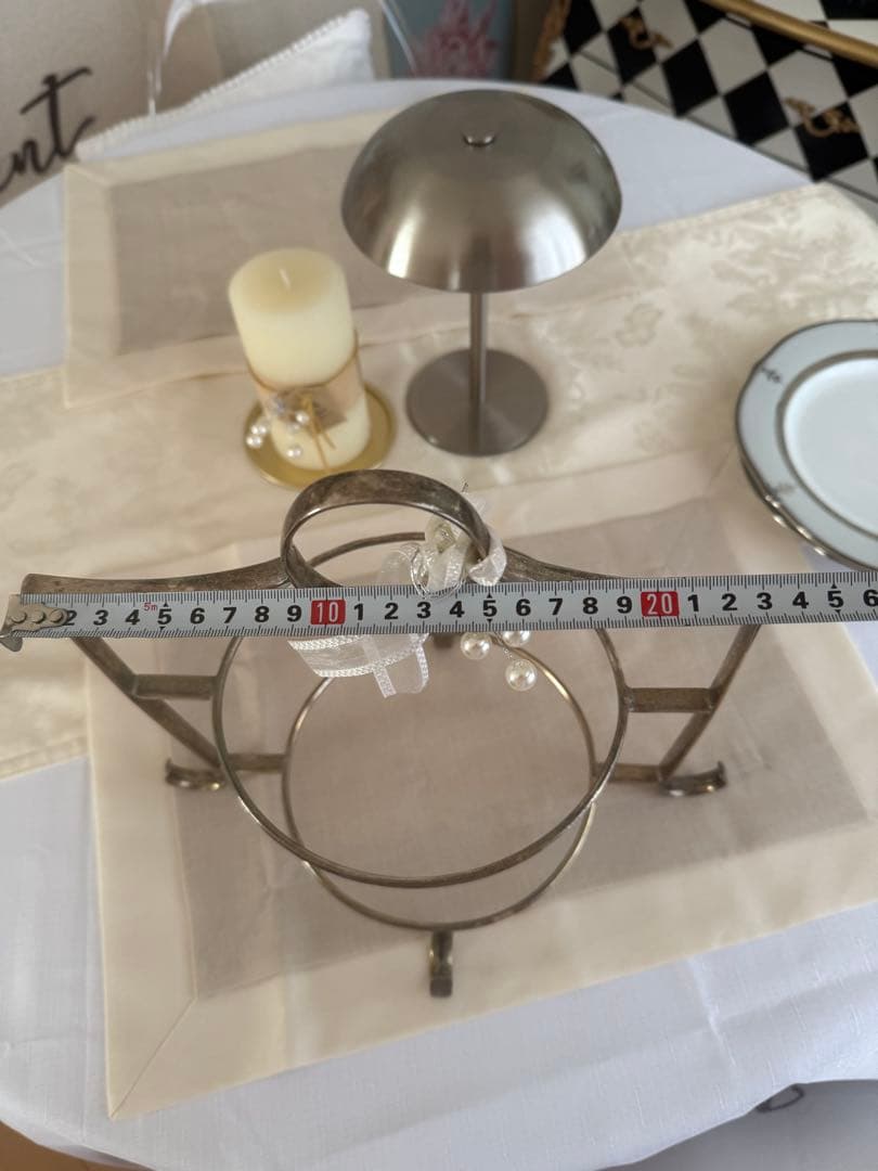 シルバー2段ケーキスタンド