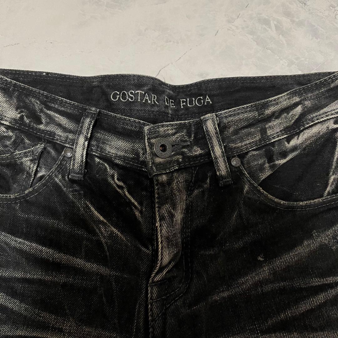 美品 GOSTAR DE FUGA デニム フレア ラメ シワ加工 y2k