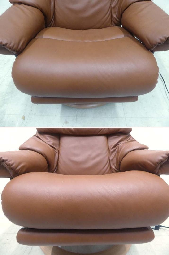 美品■EKORNES エコーネス■電動ストレスレスソファ レノ オットマン内臓