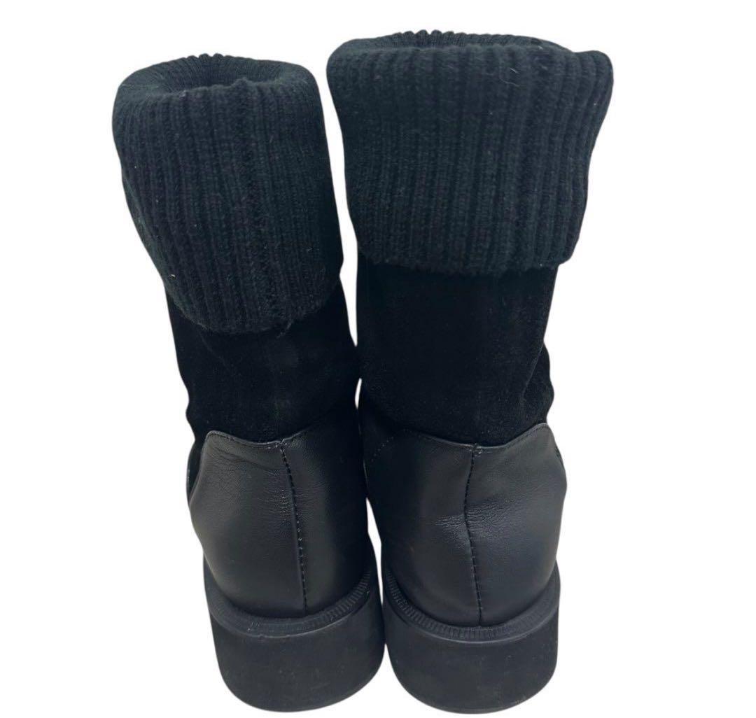 CHANEL シャネル　ブーツ　レザー ココマーク マトラッセ