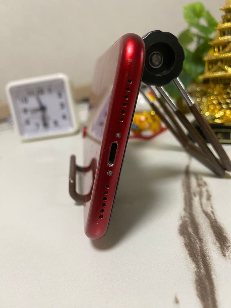 iPhone XR 64GB RED 画面ヒビ バッテリー100% 充電不安定