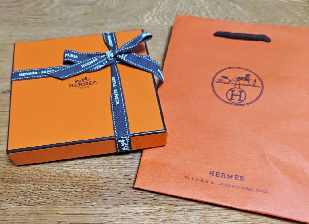 【新品未使用】HERMÈS ジャガード Hレリーフ ブルー