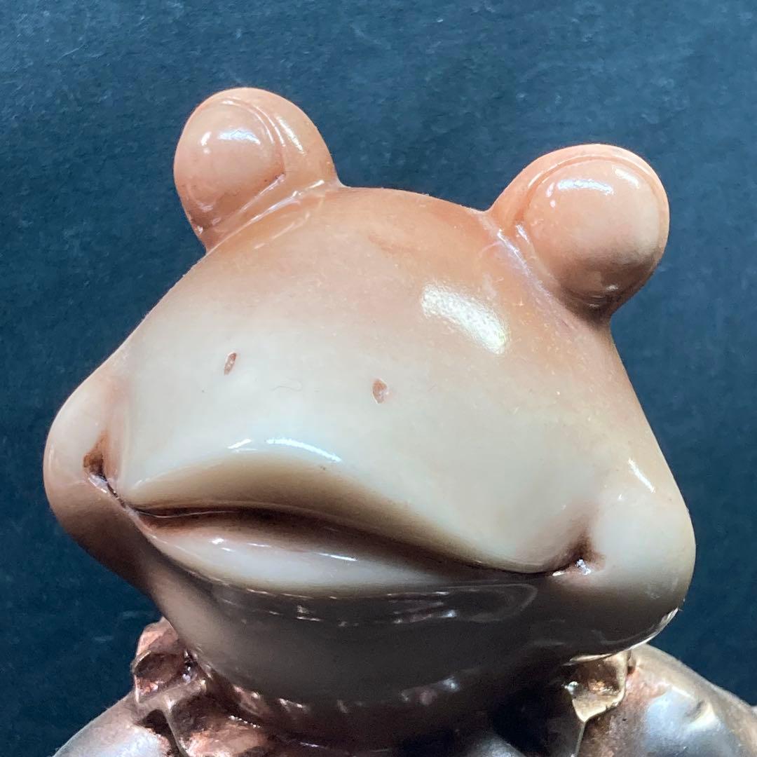 【美品】ペアカエル 置物 小物置き インテリア飾り 樹脂製